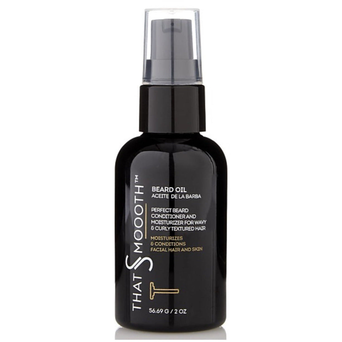 ThatsSmoooth Conditioning Beard Oil — keeps a full beard soft while the neckline shaves smooth for men of color