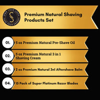 Premium Natural Shaving Products Set