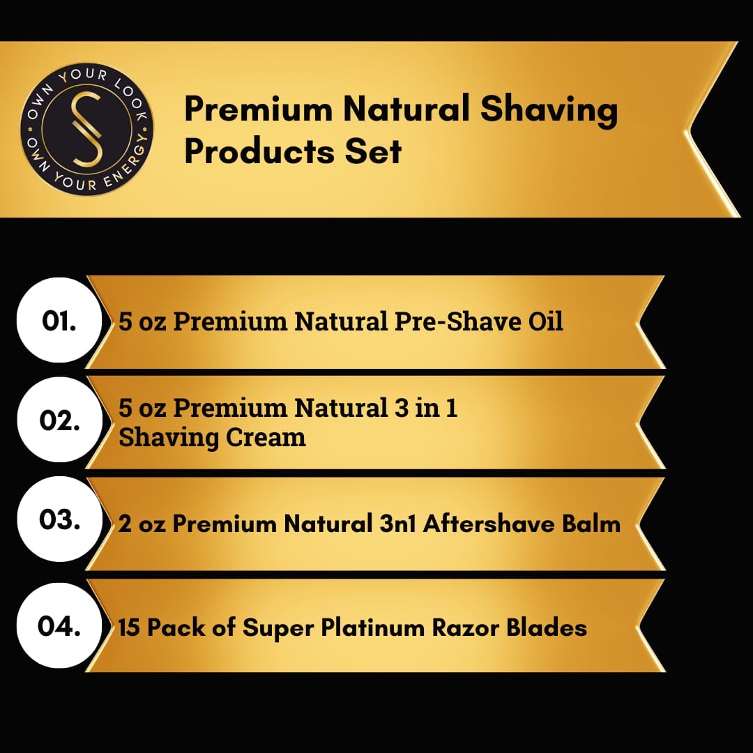 Premium Natural Shaving Products Set