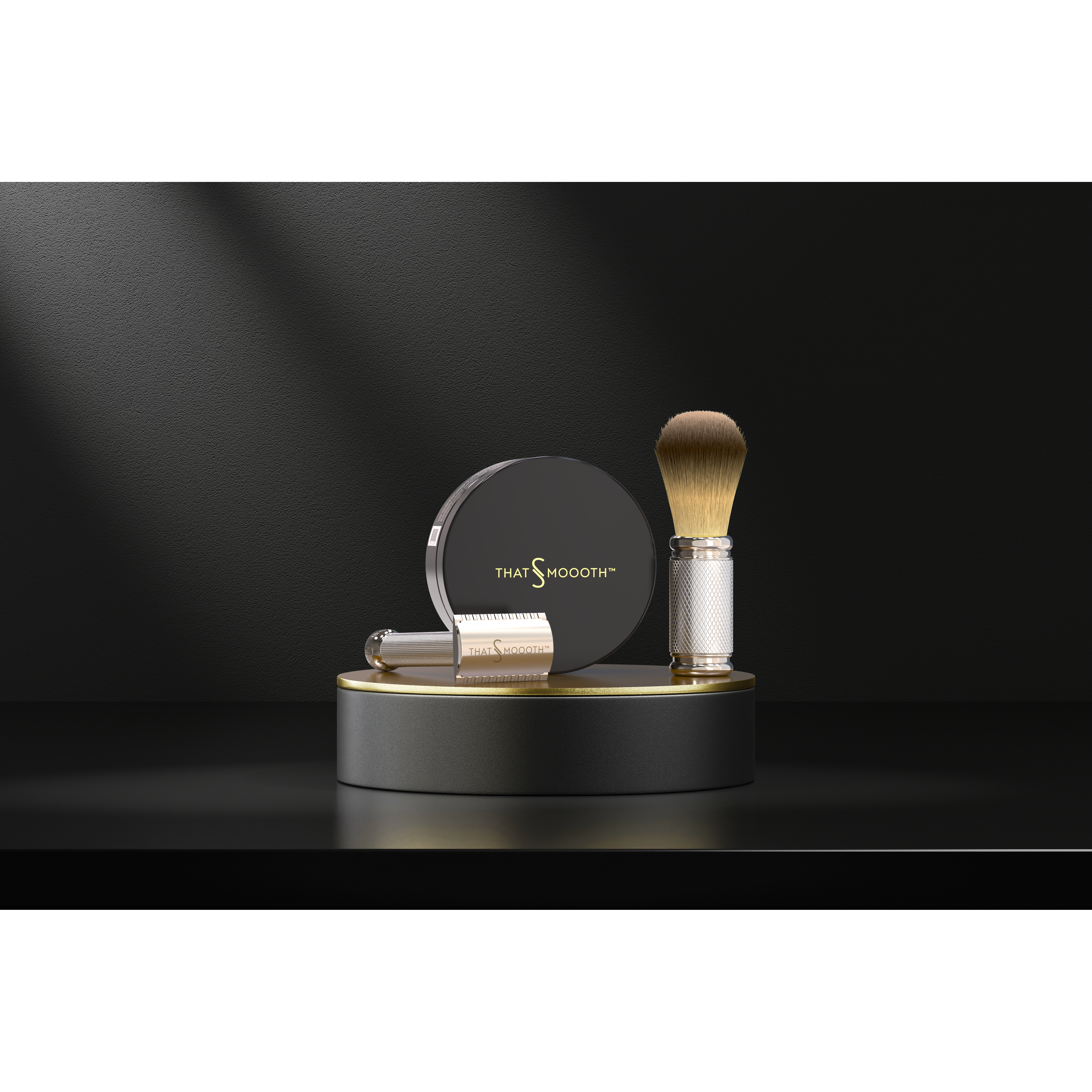 ThatsSmoooth Precision Hardware Kit — Classic Safety Razor & Silvertip Shave Brush Bundle for Black Men, Latino Men & Men of Color